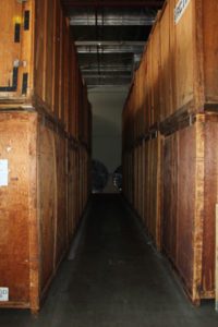 managed storage aisle in warehouse