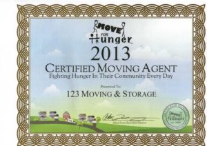 Move for Hunger Certified Moving Agent 2013