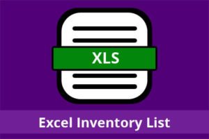 Excel Inventory List for 123 Moving and Storage